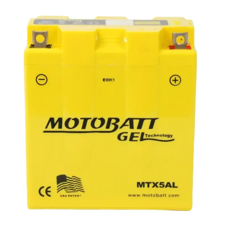 Batería de gel Motobatt MTX5AL compacta y duradera para moto