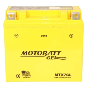 Batería de gel Motobatt MTX7CL AGM sellada para motos de alto desempeño