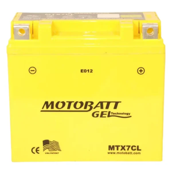 Batería de gel Motobatt MTX7CL AGM sellada para motos de alto desempeño