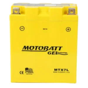 Batería de gel Motobatt MTX7L AGM sellada, libre de mantenimiento para motocicleta