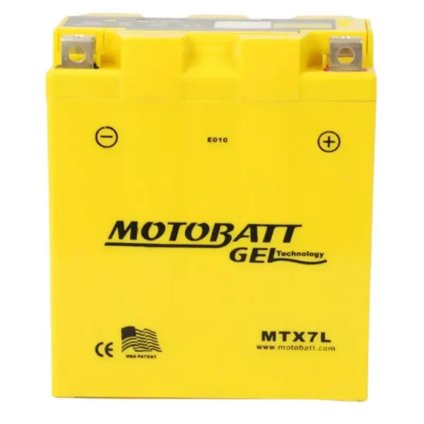 Batería de gel Motobatt MTX7L AGM sellada, libre de mantenimiento para motocicleta