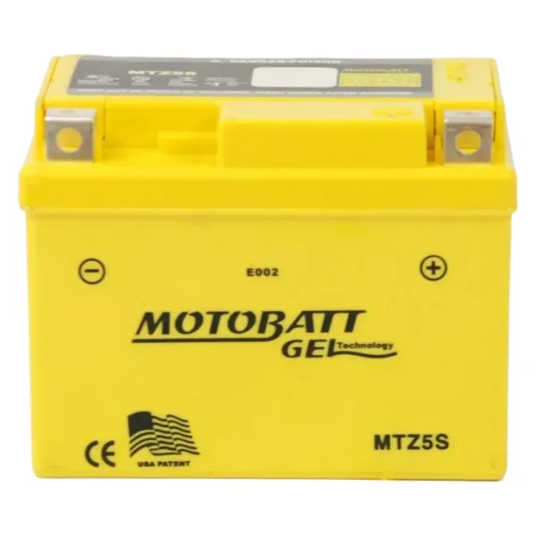 Batería de gel Motobatt MTZ5S con tecnología de doble polo