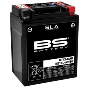 Batería BS BTX14AH (FA) de gel para motocicleta, alto rendimiento y durabilidad