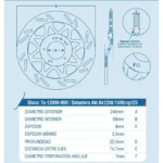 Disco Freno Ichimax Akt 125Tt 150Tt Cg125  Del - Imagen 2