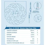 Disco Freno Ichimax Pulsar 150Ns Del - Imagen 2