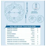 Disco Freno Ichimax Cb 150 Invicta Tras - Imagen 2