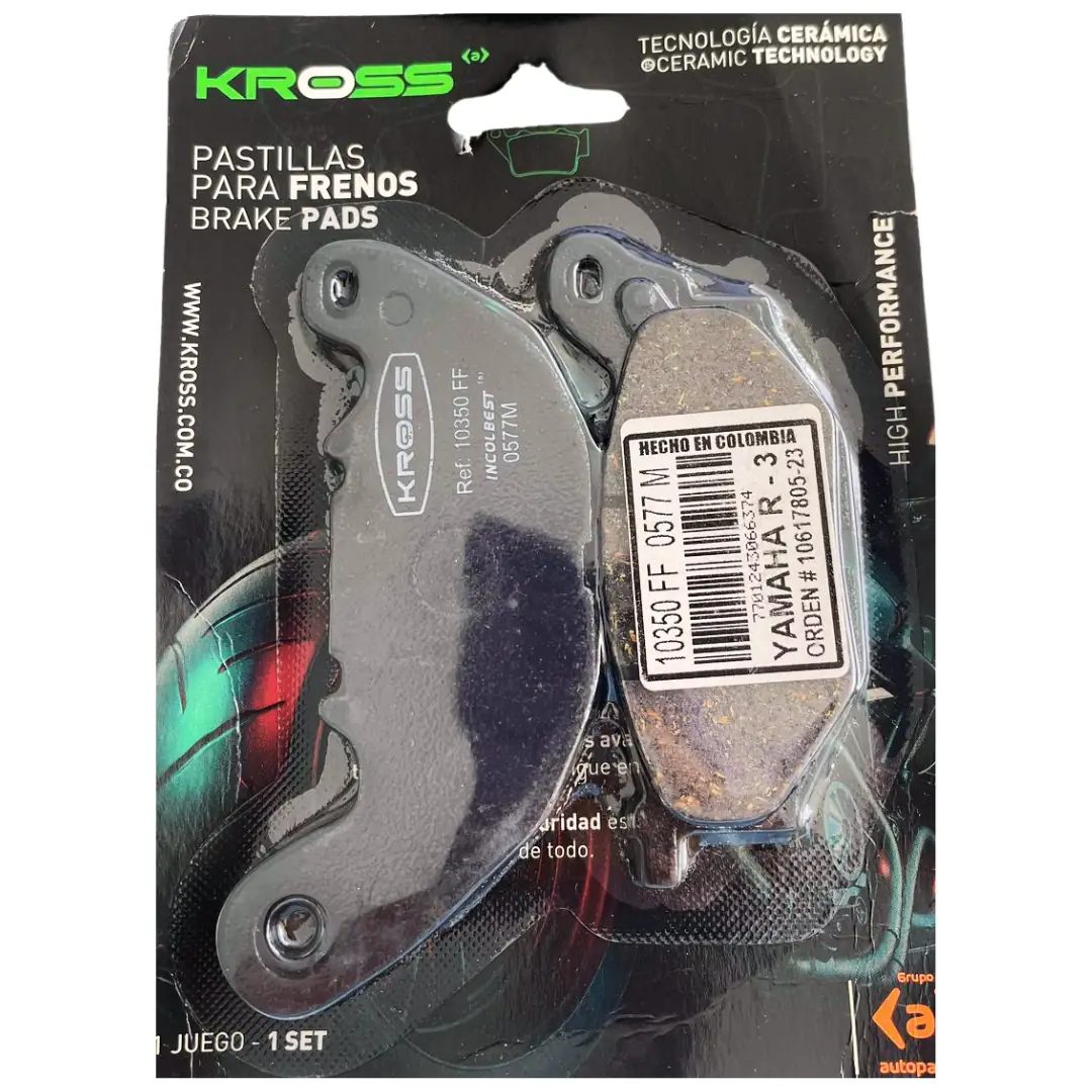 Pastilla Freno Kross R-3 Mt-03 X-Max 300 10350 Pastilla Freno Kross R-3 Mt-03 X-Max 300 - Imagen 1