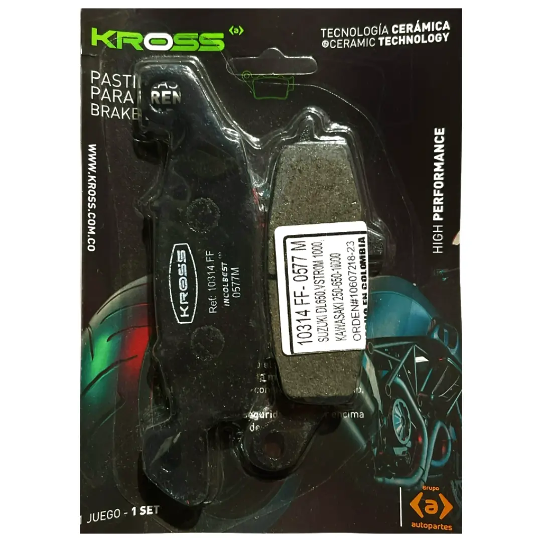 Pastilla Freno Kross Versys 650 Kz 1000 Z 750 V-Strom 650 1000 Vvl 500 Vz 800 Freewind (10314) Pastilla Freno Kross Versys 650 Kz 1000 Z 750 V-Strom 650 1000 Vvl 500 Vz 800 Freewind - Imagen 1